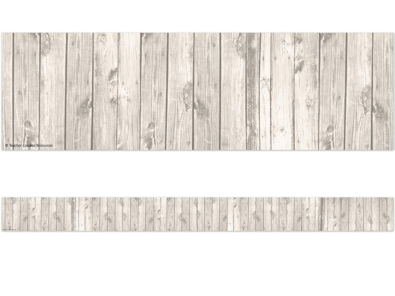 Teacher Created Resources White Wood Straight Border Trim (TCR3563) - Image 1